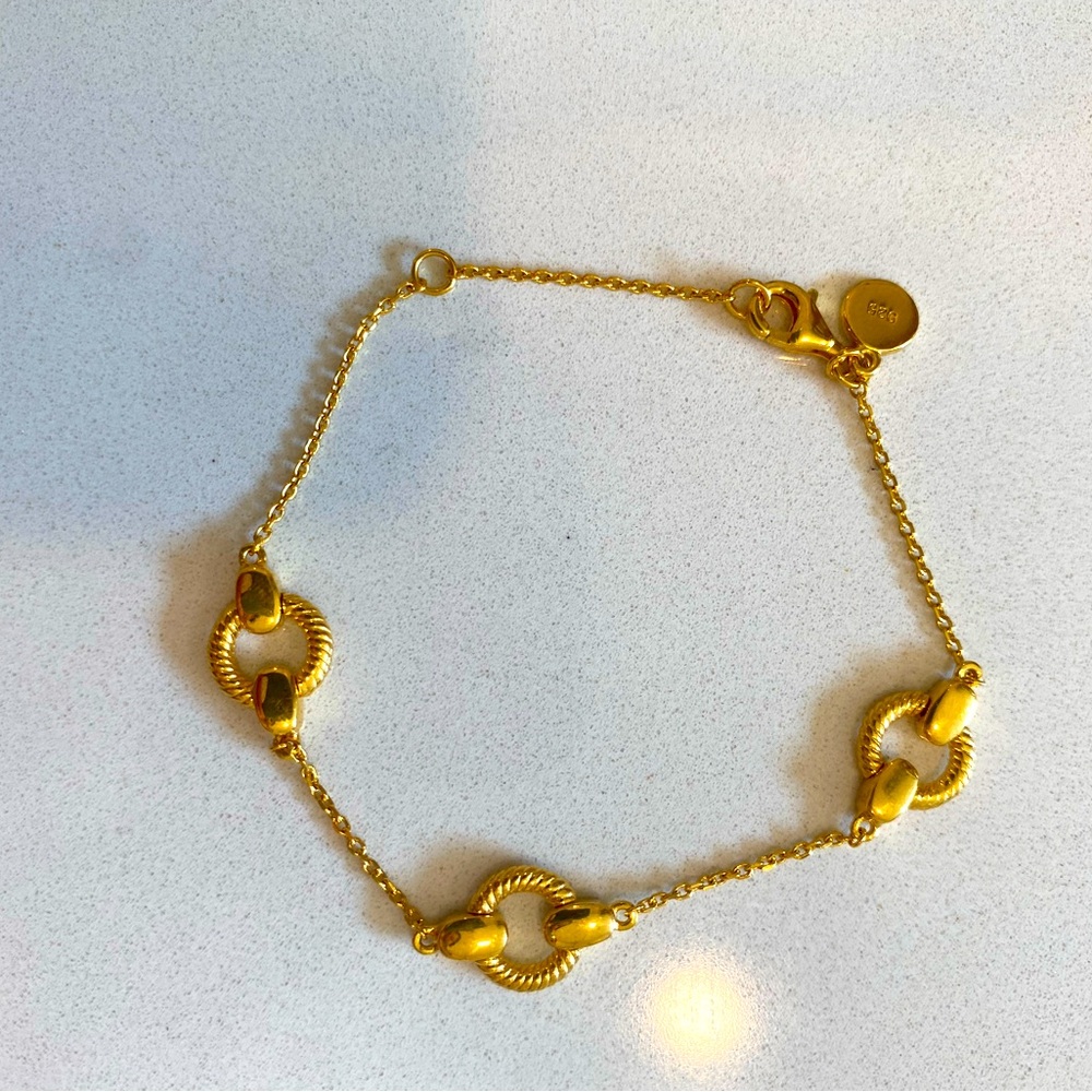 J.Crew Demi-Fine 14k gold plated bracelet